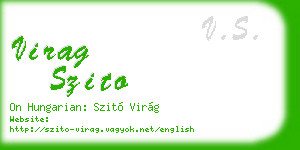virag szito business card